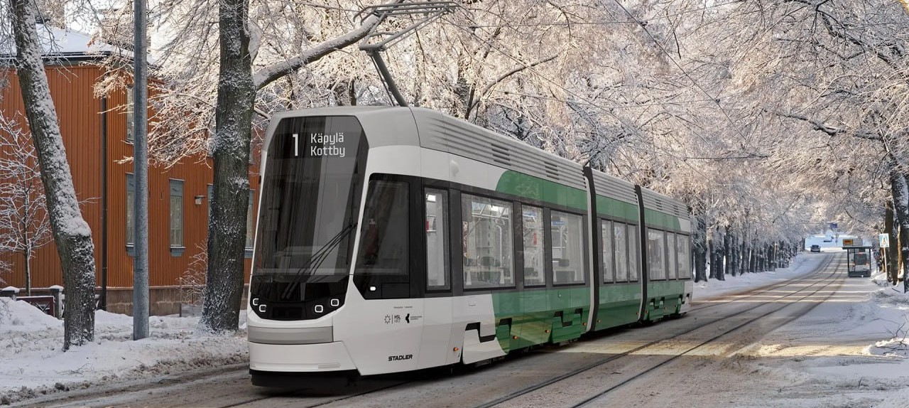 Stadler поставит до 183 трамваев Tango Nordic для Хельсинки