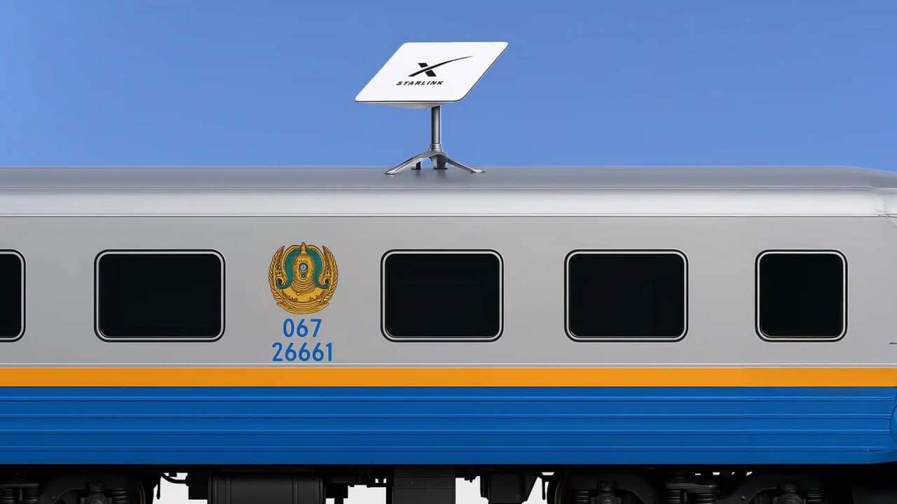 КТЖ тестирует Starlink в пассажирских поездах
